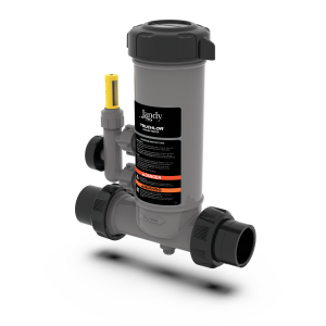 TruChlor erosion feeder, Inline variable speed, clear glass lid