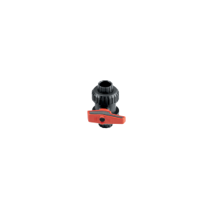 Ball Valve, Double Union, 1/2" PVC, Grey
